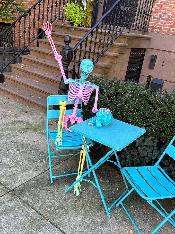 Various skeletons I've seen while walking around lately.