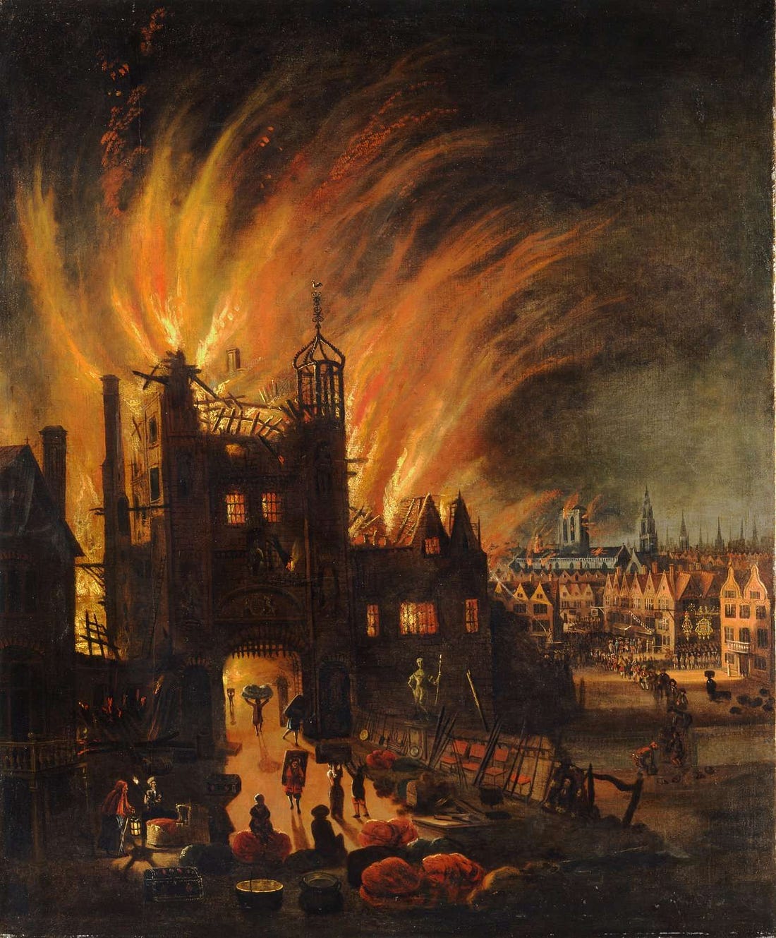 The Great Fire of London, with Ludgate and Old St. Paul's - Encyclopedia  Virginia