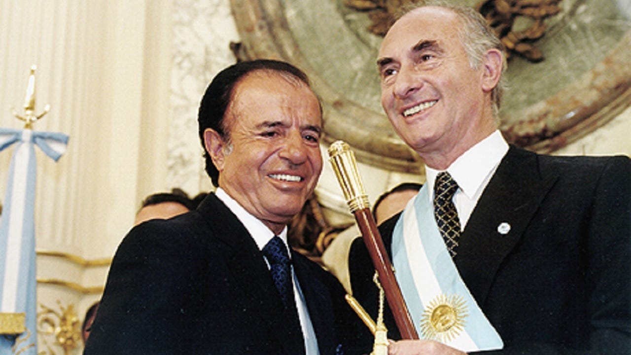 Fernando de la Rúa Menem Argentina