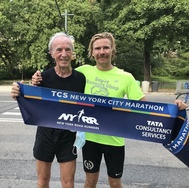 gary muhrcke and his grandson on the 50th anniversary of the nyc marathon gary muhrcke and his grandson on the 50th anniversary of the nyc marathon