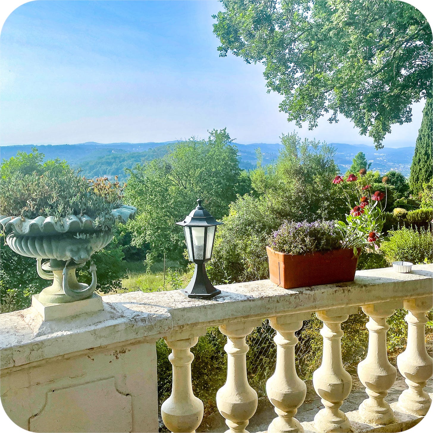 View from the balcony. Grasse, France