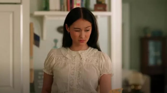 Doen Skylark Embroidered Organic Cotton Top worn by Isabel 'Belly' Conklin  (Lola Tung) as seen in The Summer I Turned Pretty (S03E05) | Spotern