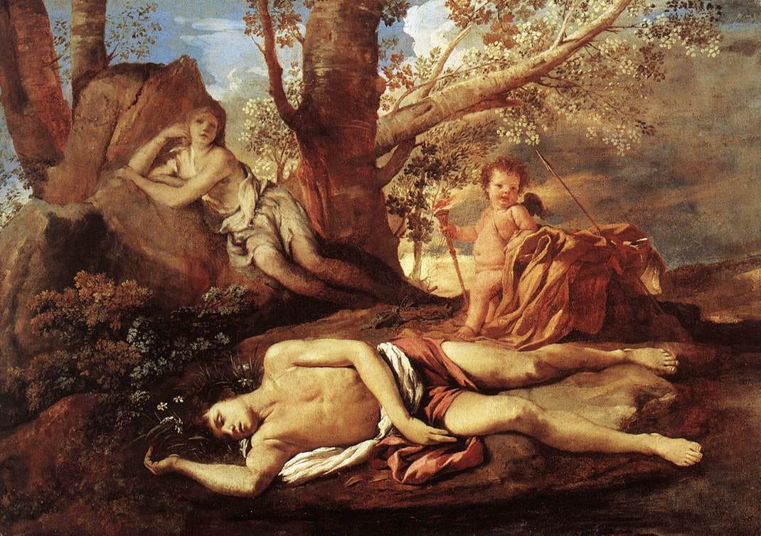 Nicolas Poussin Echo and Narcissus painting Nicolas Poussin Echo and Narcissus painting