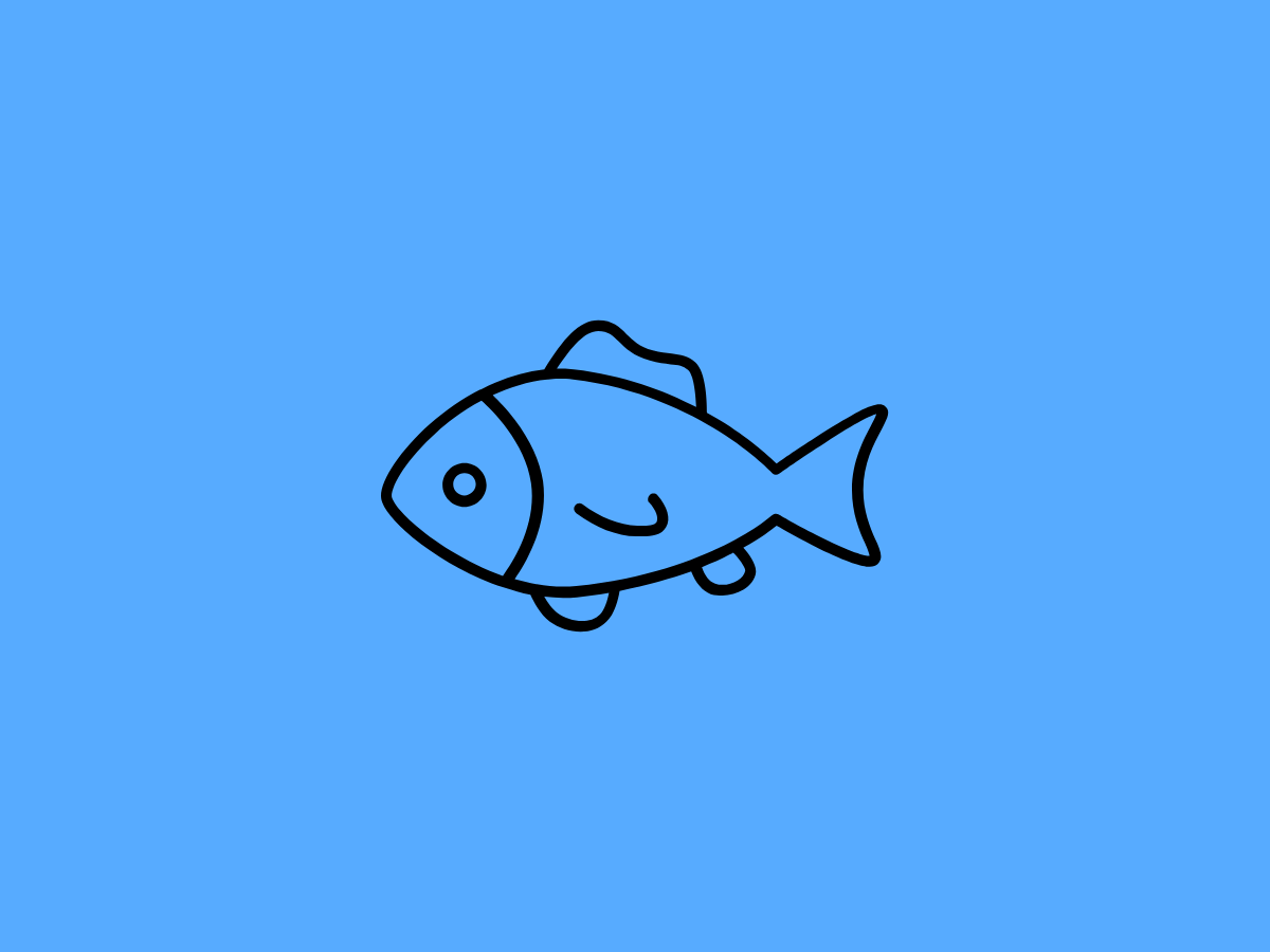 baby blue background with a fish outline in the middle baby blue background with a fish outline in the middle