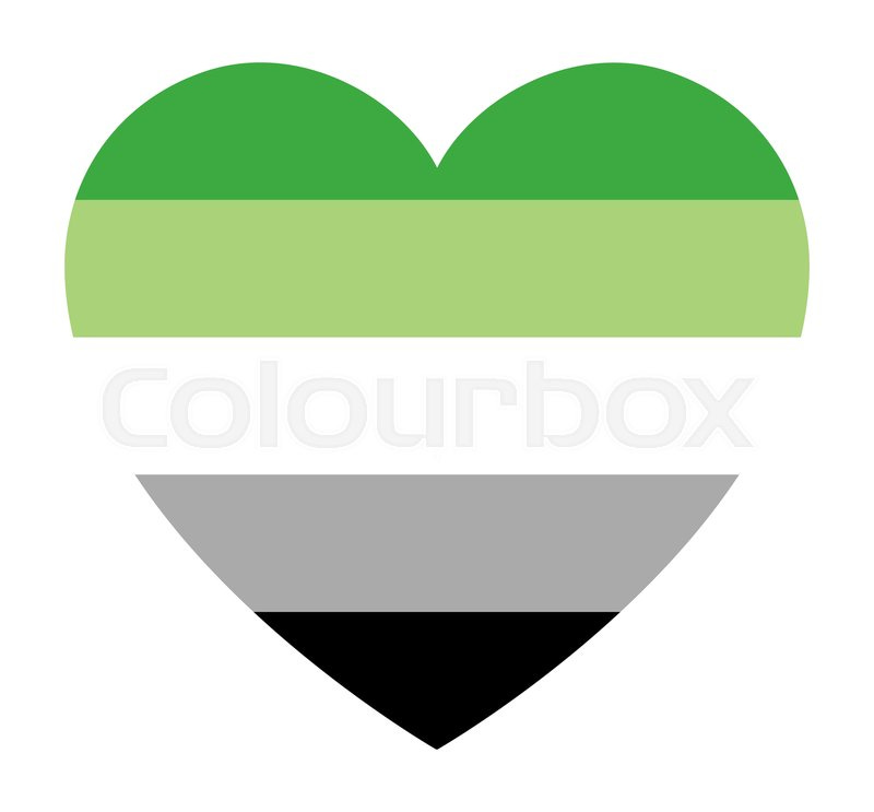 Aromantic pride flag, in heart shape icon on white background, vector  illustration | Stock vector | Colourbox