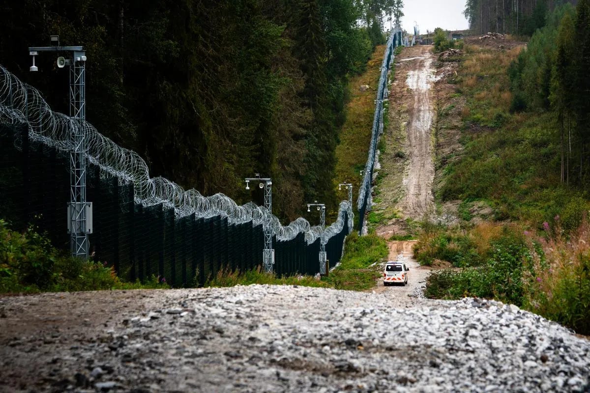 The barrier was erected to protect against irregular migrant flows.&nbsp;
