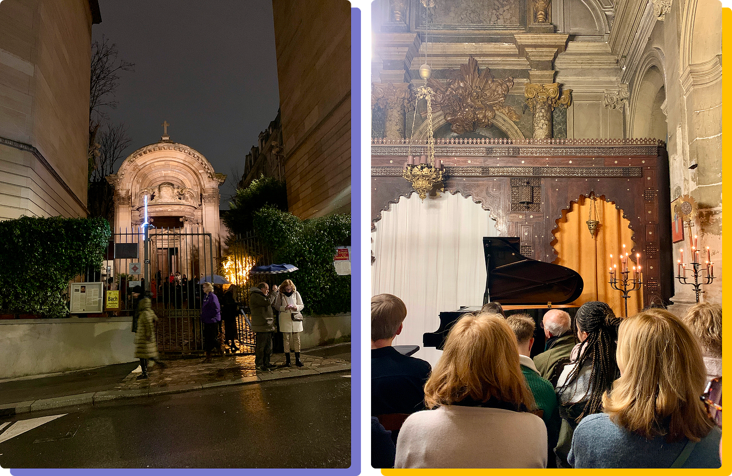 Photos of church exterior and interior