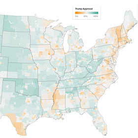 A very detailed map of Trump's job approval
