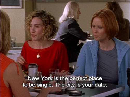 Carrie Bradshaw Sex and the city anchors away farting in public cynthia bague sorted substack