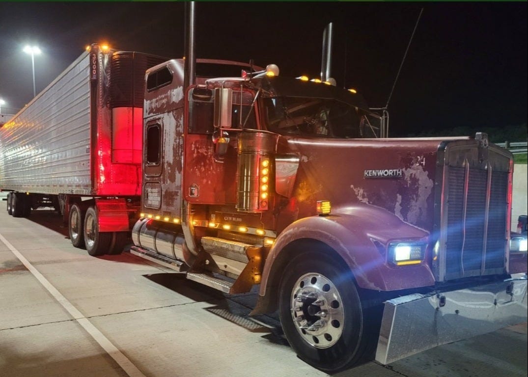 The arrival of this tractor-trailer at the Falfurrias, Texas Border Patrol Checkpoint on July 3, 2025 led to a substantial drug bust.
