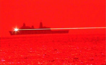 High-energy laser test image