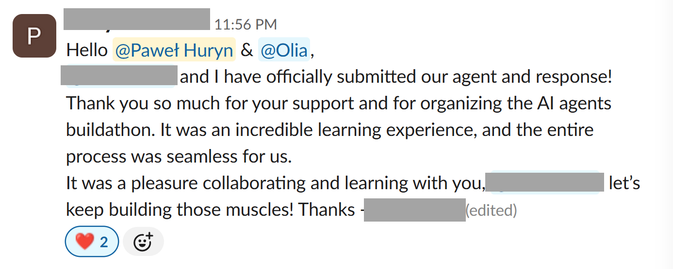 AI Agents Buildathon for PMs testimonials AI Agents Buildathon for PMs testimonials