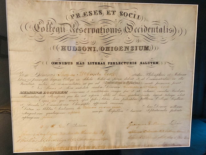 Cook MD Diplomas 1933 and 1850