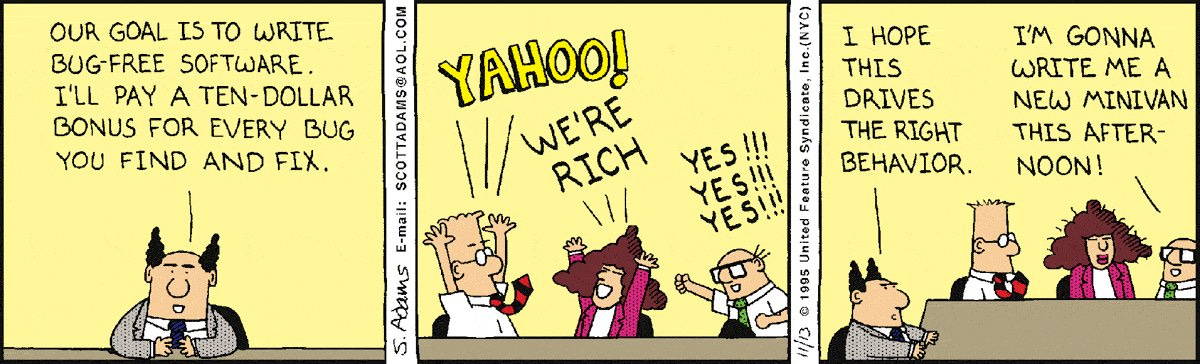 Stéphane Colson on Twitter: "How to write bug-free software with Dilbert… "