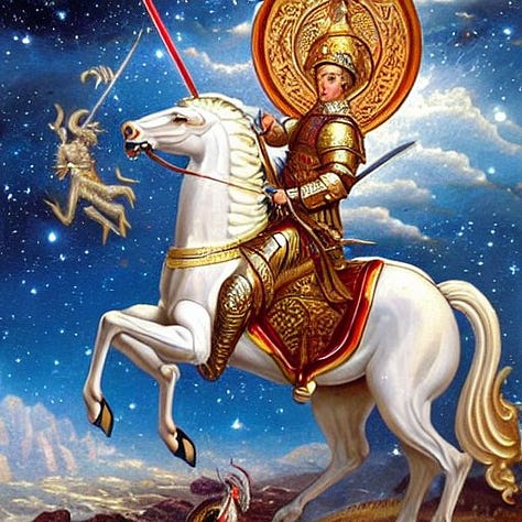 St George and the Dragon - AI generated