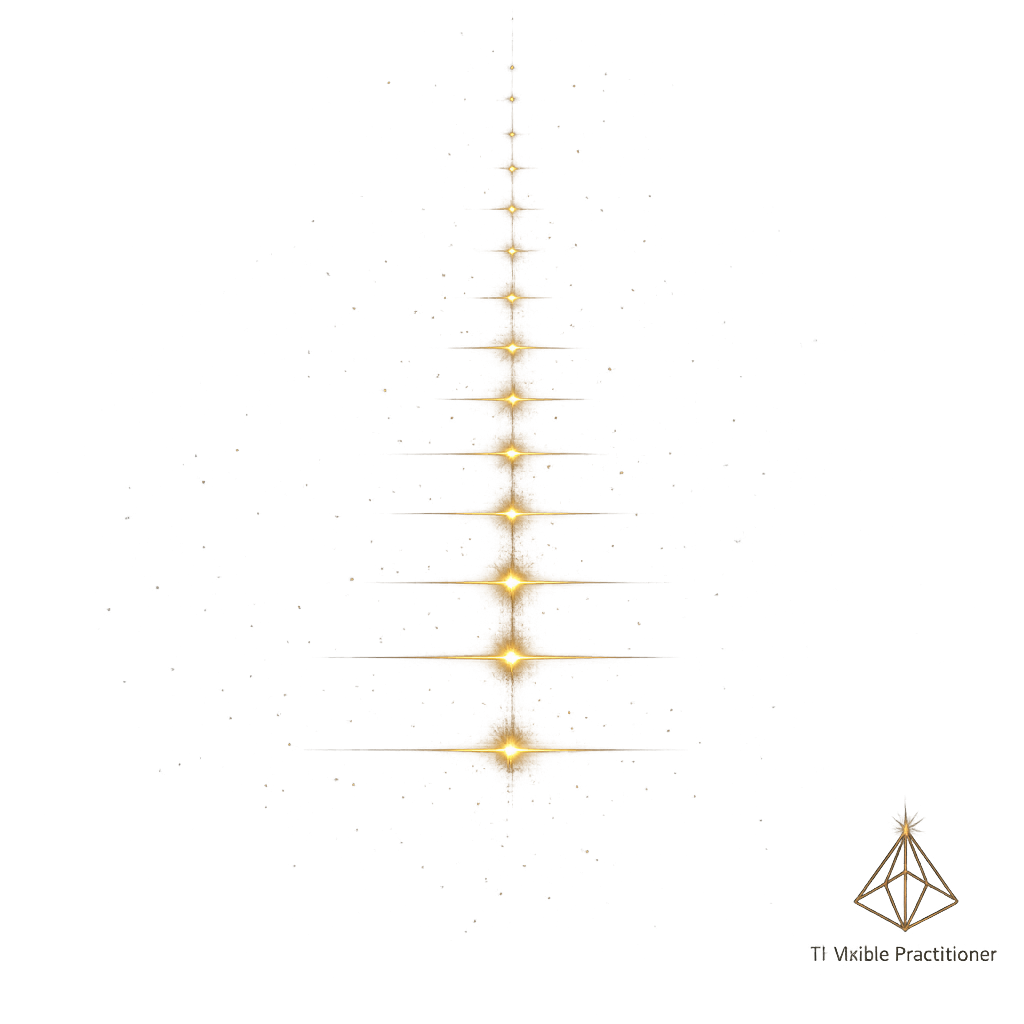 The Visible Practitioner setup post June 2026. Scattered points of light assembling into an ordered list representing a category being made visible to AI. The Visible Practitioner setup post June 2026. Scattered points of light assembling into an ordered list representing a category being made visible to AI.