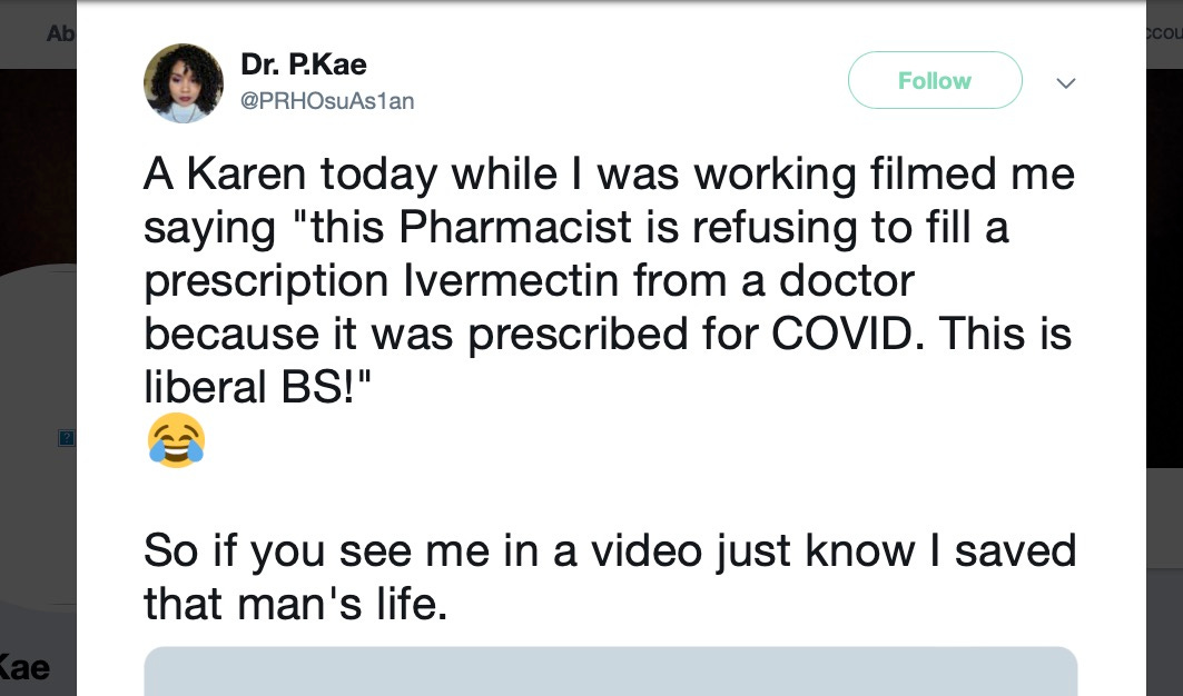 Tweet from Pharmacist in Jacksonville Florida Tweet from Pharmacist in Jacksonville Florida