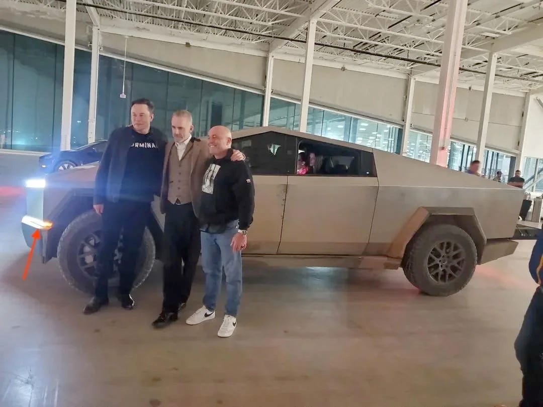 Elon and a Cybertruck