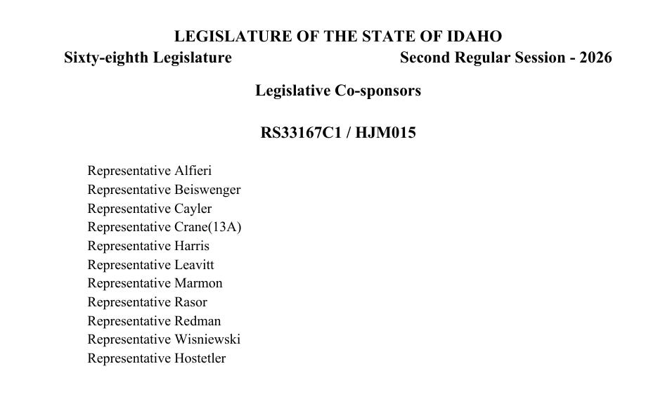 Idaho’s Prohibition on Geoengineering Pending.