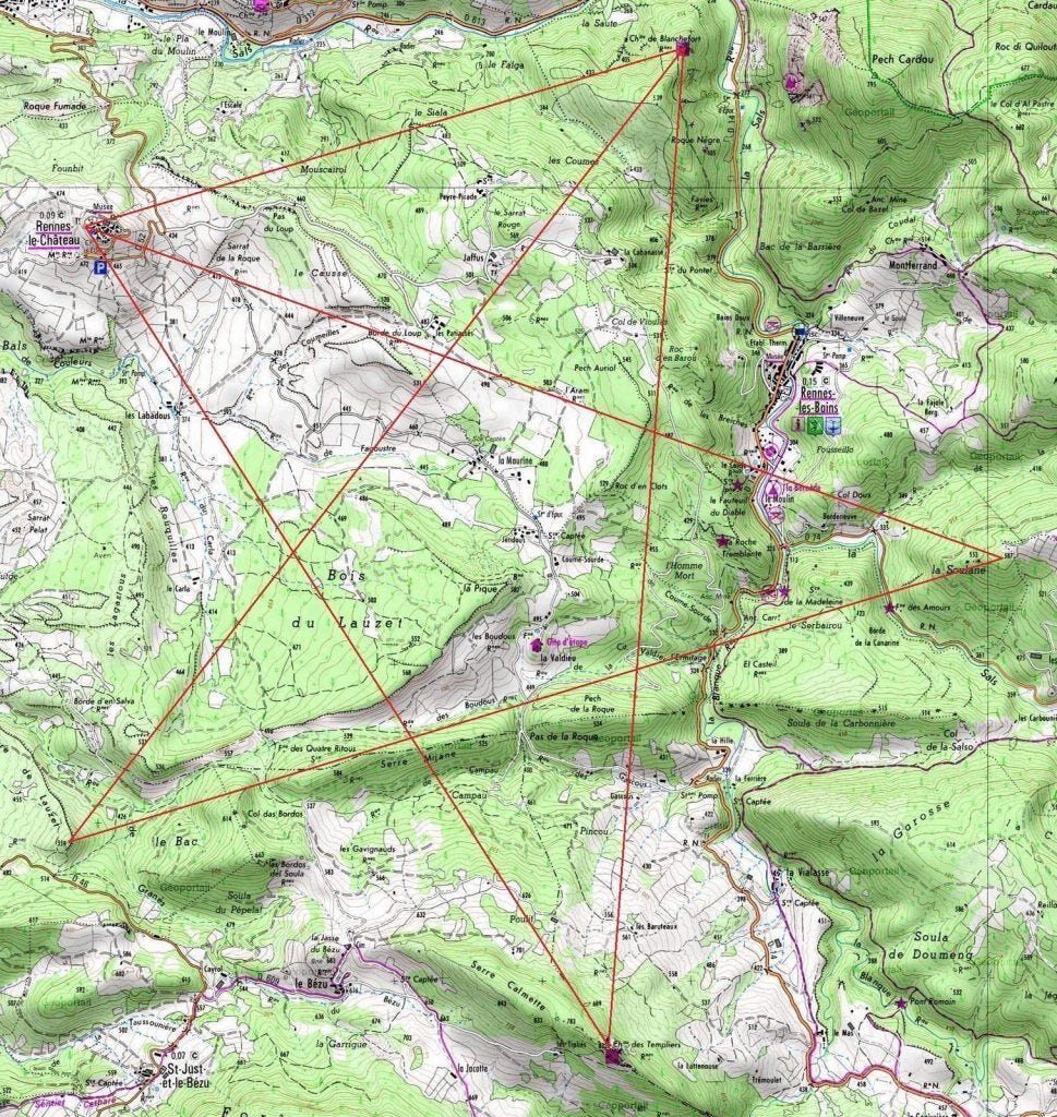 six mountains at Rennes-le-Château