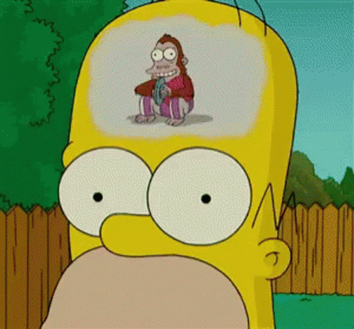 Homer Simpson Brain Monkey GIFs | Tenor