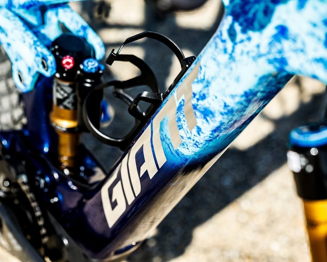 An Instagram  post added on May 27, 2024. The author is @giantfactoryoffroadteam. May present: bmx bike, road bike, mountain bike, racing bicycle, bike.