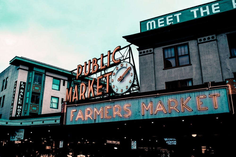 Public Market Farmers Market LED sign Public Market Farmers Market LED sign