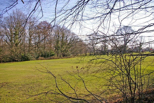 Enfield Golf Course from Worlds End Lane, London N21 Another view of Enfield Golf Course from further down Worlds End Lane via Christine Matthews/Wikimedia Commons