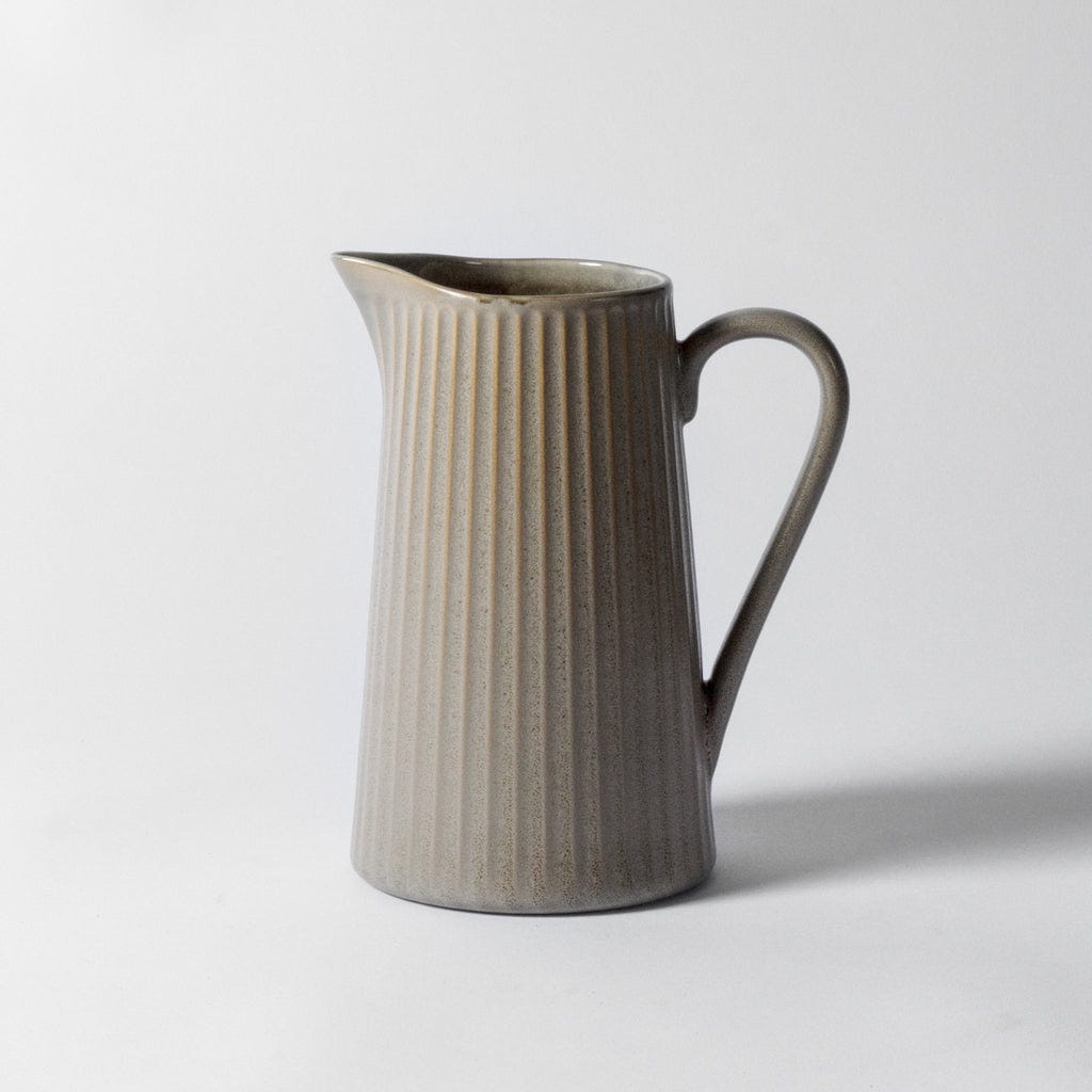 ribbed pitcher jug in beige