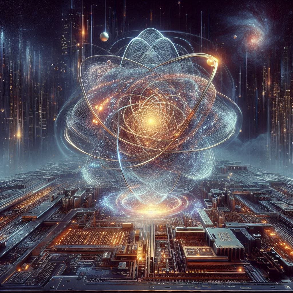 Quantum Computing - A Genetle Introduction. An beautiful Awesome Picture Photorealistic Amazingly beautiful and spectacular in detail