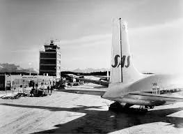 Anchorage Airport, circa 1950s in Alaska.