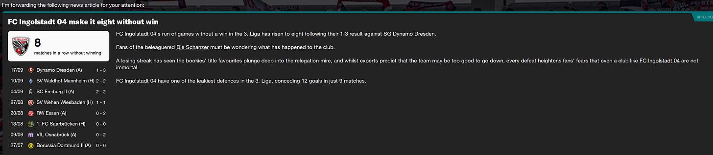 Football Manager 2023 Losing Streak