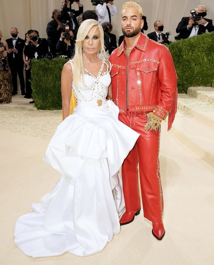 Donatella Versace and Maluma