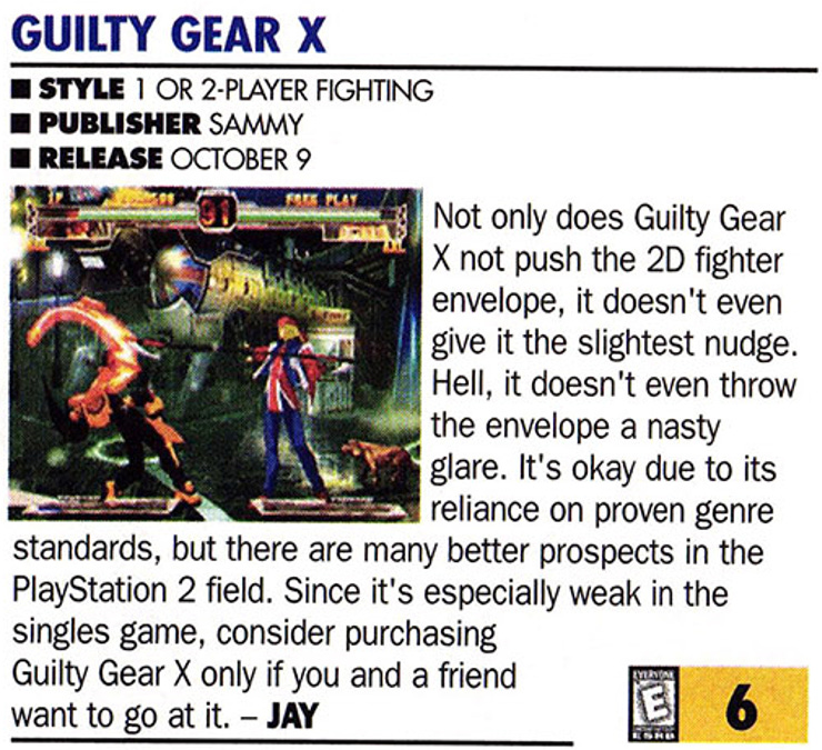 An article from Game Informer. A screenshot from the game is included.