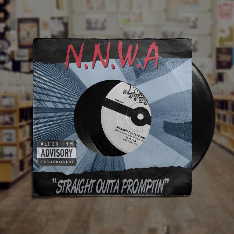 Parody album cover that resembles NWA’s Straight Outta Compton