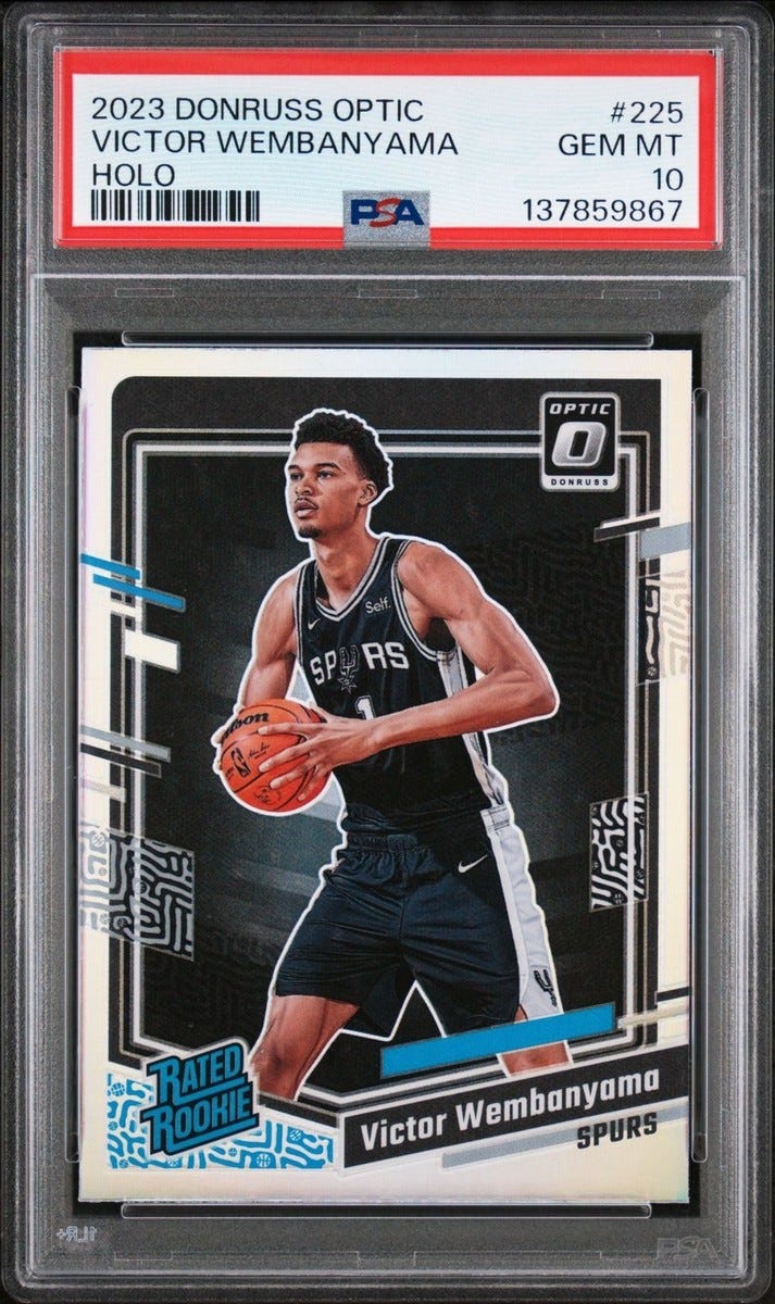 2023 Panini Donruss Optic 225 Victor Wembanyama Holo Rookie RC PSA 10 GEM MINT ! 2023 Panini Donruss Optic 225 Victor Wembanyama Holo Rookie RC PSA 10 GEM MINT !