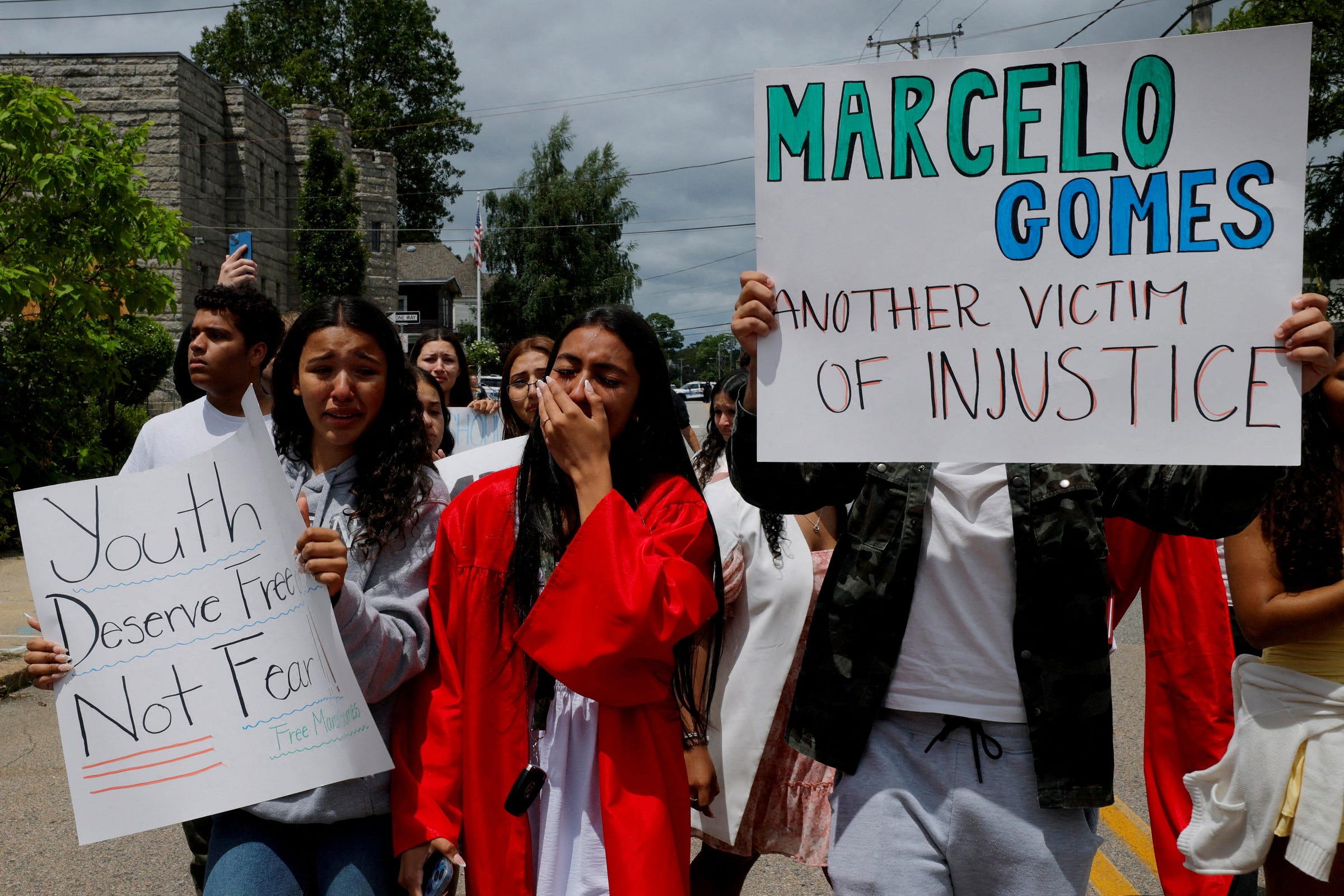 Rally for high school student Marcelo Gomes da Silva in Milford Rally for high school student Marcelo Gomes da Silva in Milford