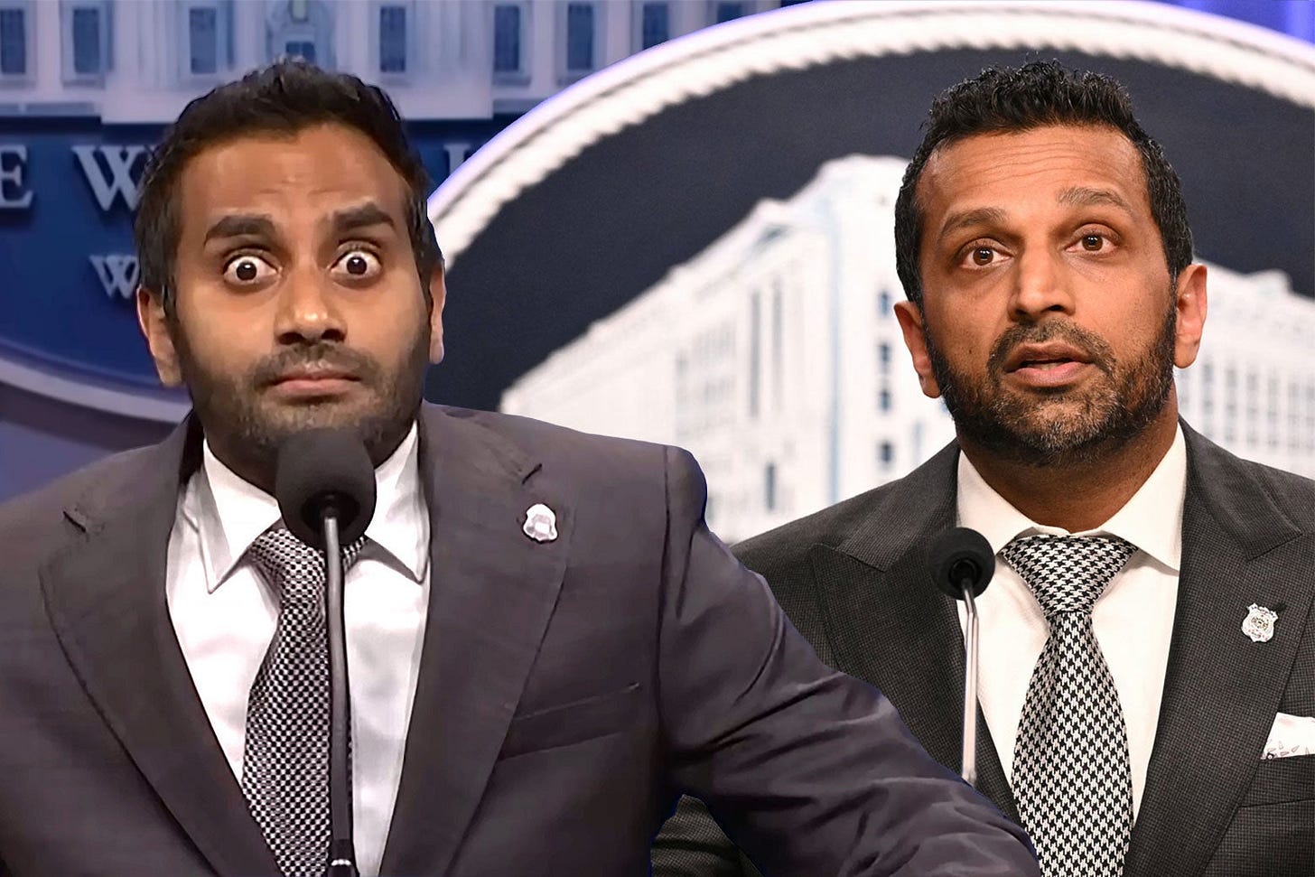 SNL finally parodied Kash Patel. He could only have been played by Aziz  Ansari.
