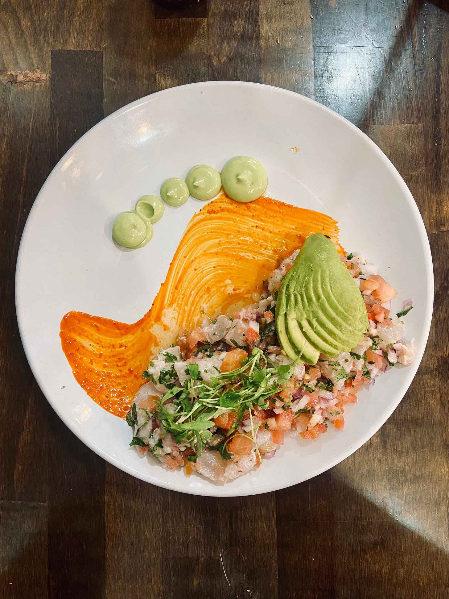 plate of ceviche