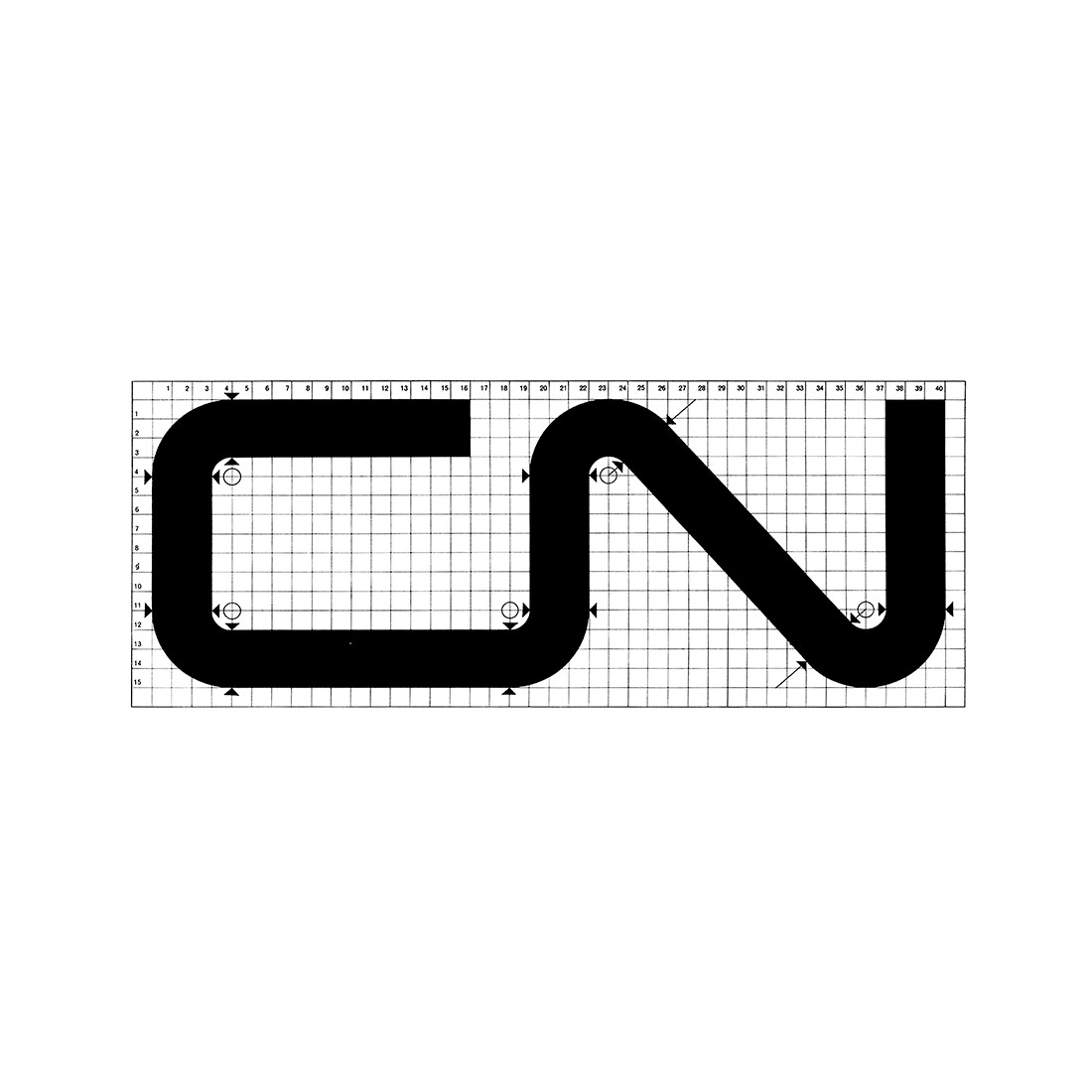 Allan Fleming's 1960 logo for Canadian National Railway