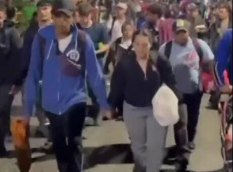 "Migrant Caravan" in Southern Mexico