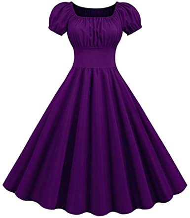 white christmas dresses Annie Retro Polka Dot Dress in Purple/Black main image 0
