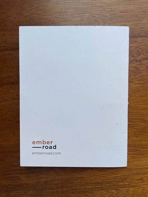 Images of a greeting card's front and back and a letter from Margot to herself inside