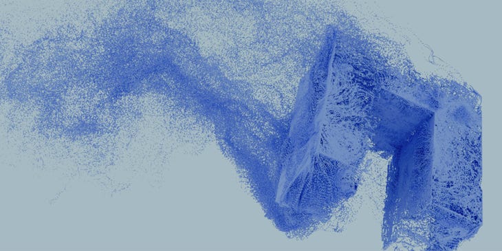 An image of the web3 infrastructure startup Nillion's logo turning into dust