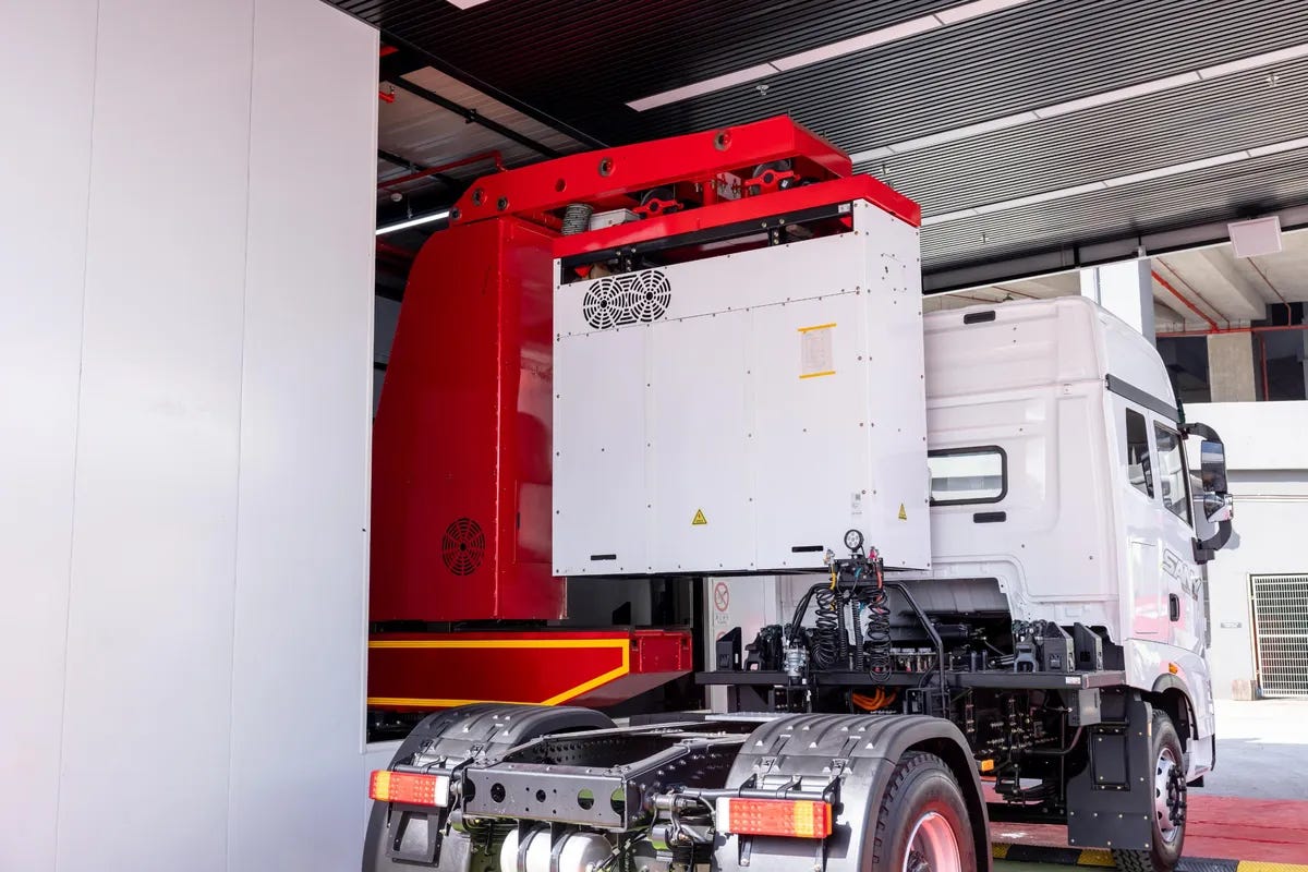 EcoSwift's battery swap station in Singapore