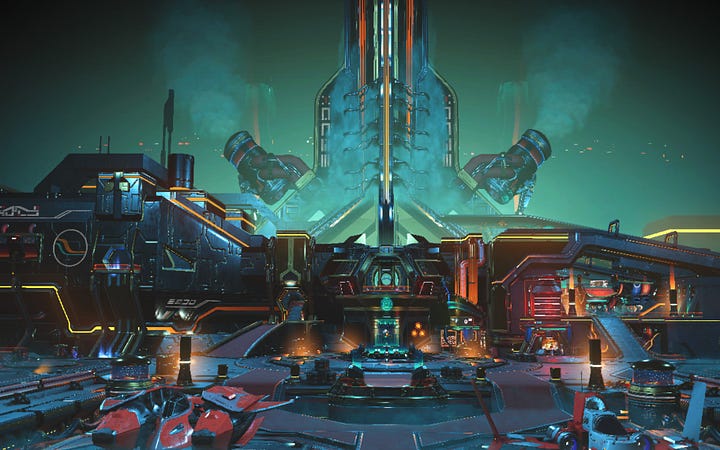 Screenshots of No Man's Sky gameplay