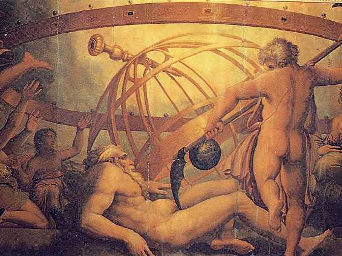 The Mutilation of Uranus by Saturn (Cronus) (Illustration) - World History  Encyclopedia