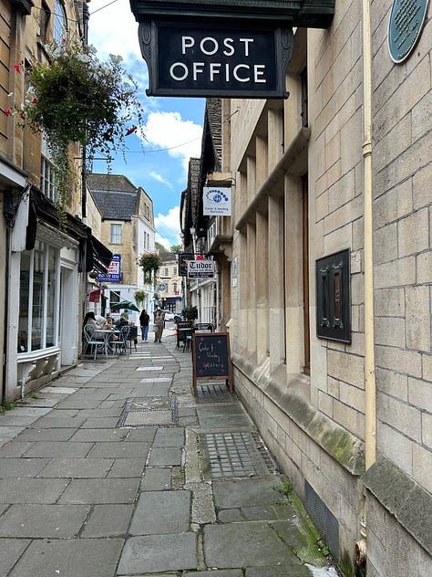 3 photos. 1 The Bridge Tea Rooms, housed in a formed Blacksmith's cottage from 1502. 2 The 18th century lock up on the town bridge. Built on the foundations of a medieval chapel Notice the Gudgeon fish on the weather vane. 3 The Shambles. Images: Roland's Travels