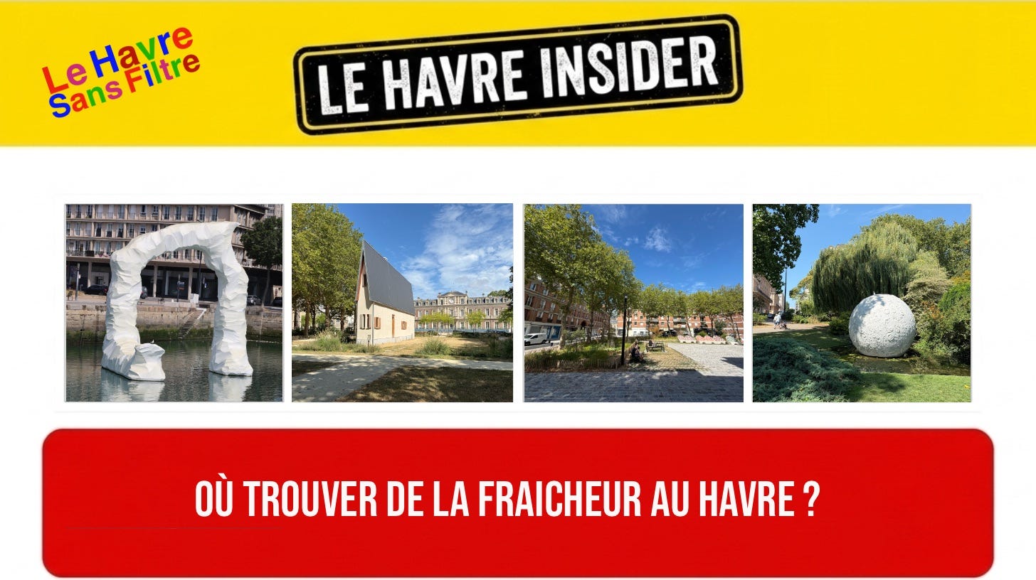 visuel Ou Trouver de la Fraicheur au Havre ? avec visuel Icebergs (un été au Havre 2026), le square Erignac et Saint Roch et la place Arson visuel Ou Trouver de la Fraicheur au Havre ? avec visuel Icebergs (un été au Havre 2026), le square Erignac et Saint Roch et la place Arson