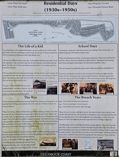 Three signs that tell the story of Bayocean